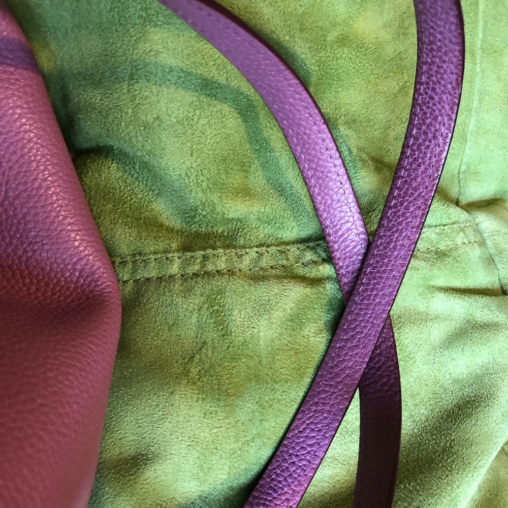 Coach Orchid Pink Leather and Suede Women's Bag - Picture 7 of 16